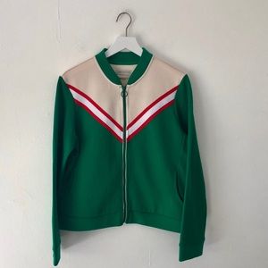 Urban Outfitters Green Striped Track Jacket Size L